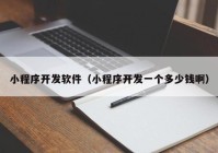 小程序開發(fā)軟件（小程序開發(fā)一個(gè)多少錢?。? /></a>
		</div>
		<div   id=
