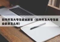 軟件開(kāi)發(fā)大專生就業(yè)前景（軟件開(kāi)發(fā)大專生就業(yè)前景怎么樣）