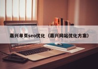 嘉興單頁seo優(yōu)化（嘉興網站優(yōu)化方案）