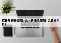 軟件開(kāi)發(fā)需要做什么（軟件開(kāi)發(fā)做什么會(huì)計(jì)科目）