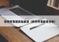 軟件開(kāi)發(fā)現(xiàn)狀及前景（軟件開(kāi)發(fā)前景分析）