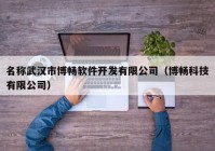 名稱武漢市博暢軟件開(kāi)發(fā)有限公司（博暢科技有限公司）